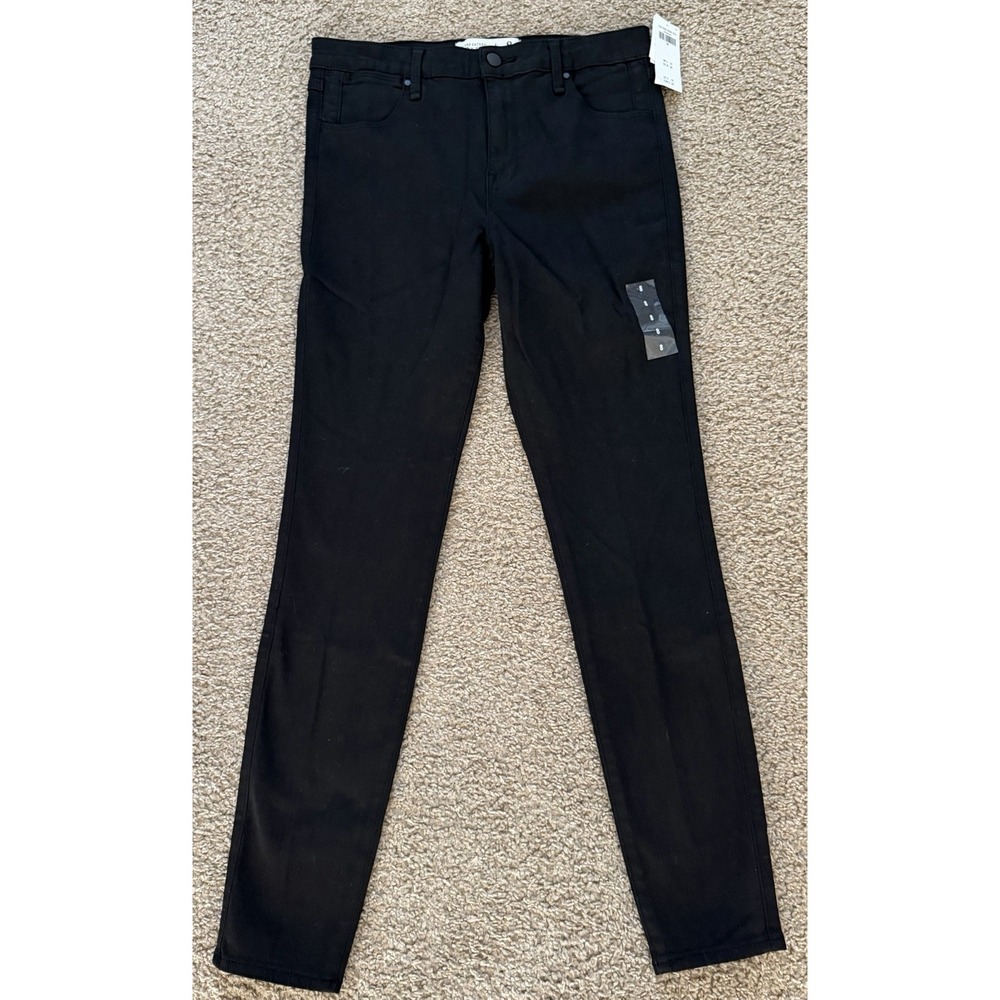 Abercrombie & Fitch Womens High Rise Ultra Skinny Black Sateen Jeans Size 8R New